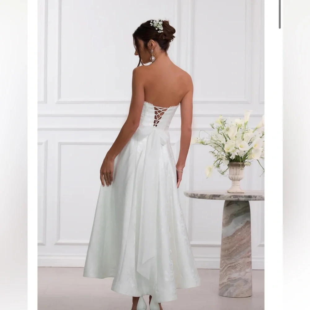 V. Chapman Hazel Dress in White Baroque Floral - Picture 2 of 6